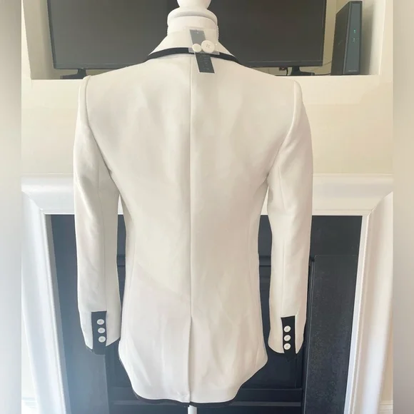 ALICE + OLIVIA Breann Fitted Contrast Trim Blazer NWT - Picture 7 of 16